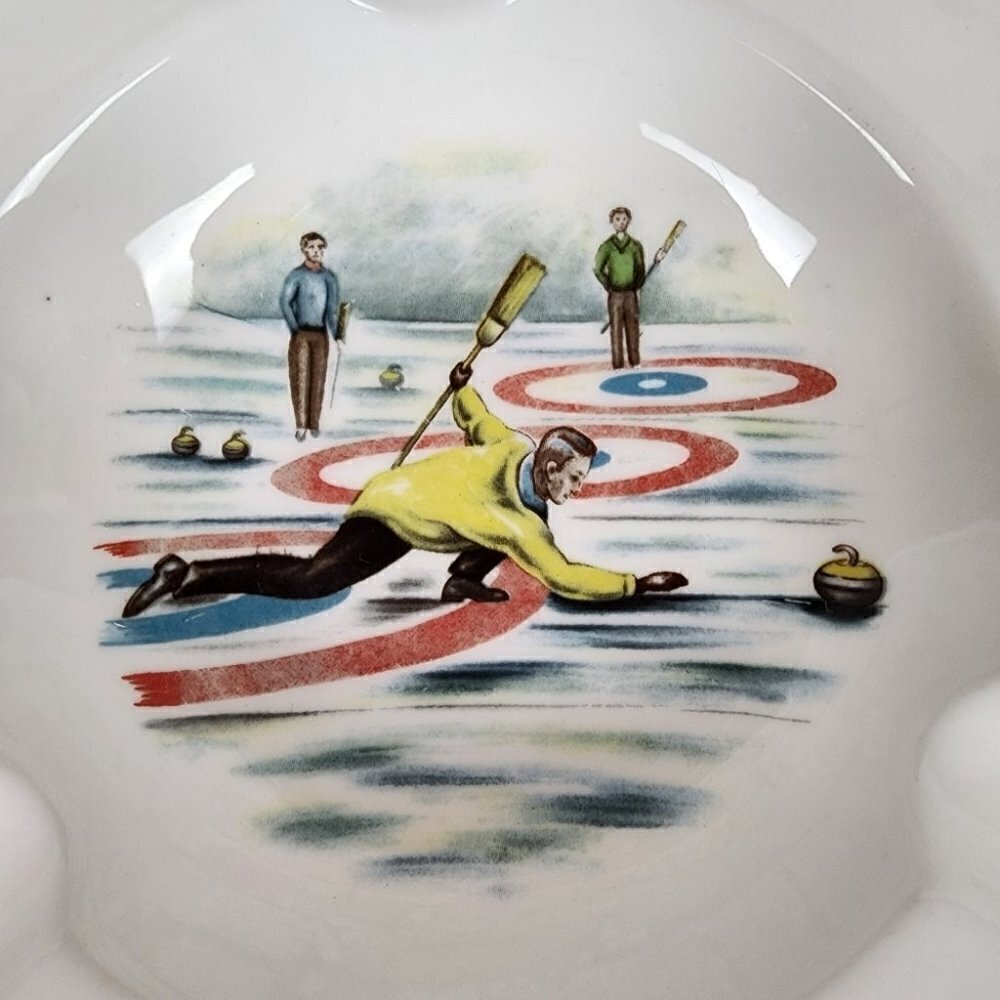 Vintage Royal Albert Curling Ashtray England Bone China Gold Guild Edge - Picture 4 of 9
